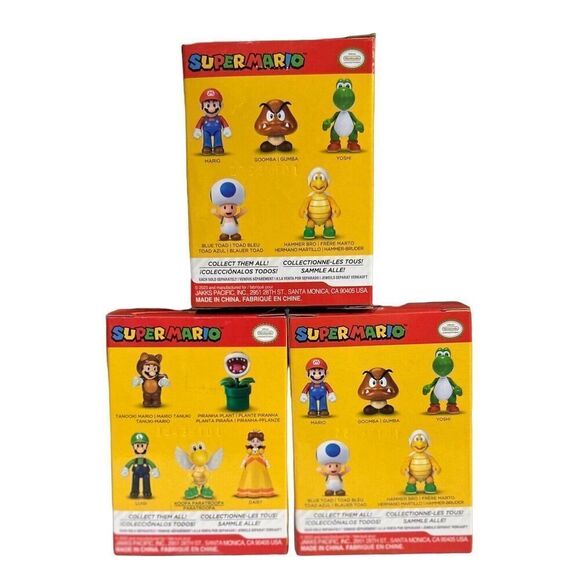 SUPER MARIO -NINTENDO 2.5" MARIO & YOSHI & PEACH COLLECTIBLE . JACKS PACIFIC - Picture 4 of 5
